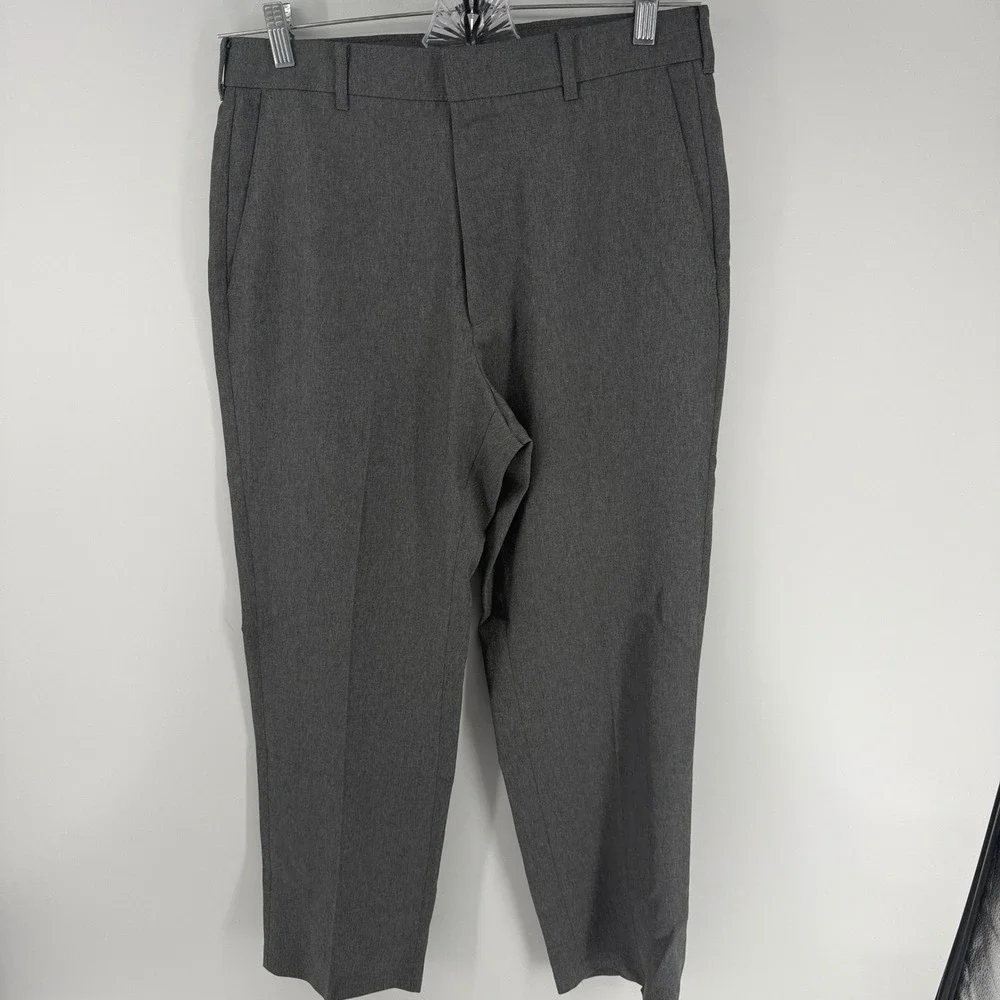 Levis Action Slacks Mens 33x30 Gray Vintage Polyester Straight Leg Dress Pants